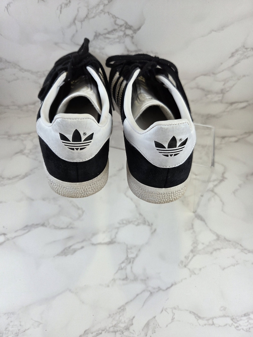 adidas Black & White Gazelle Suede Low-Top Sneakers(B14) - Picture 5 of 6